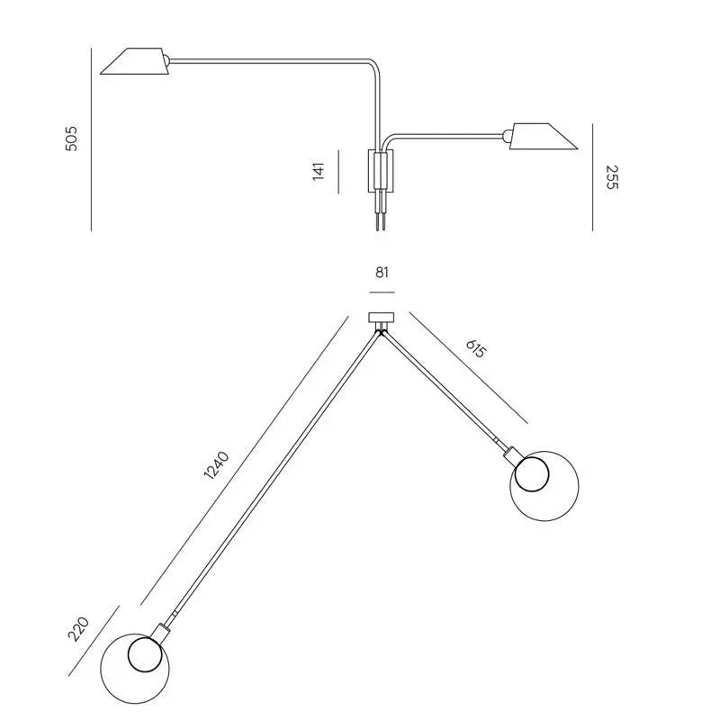 Aromas Del Campo Duo Twin Wall Light | All Square Lighting