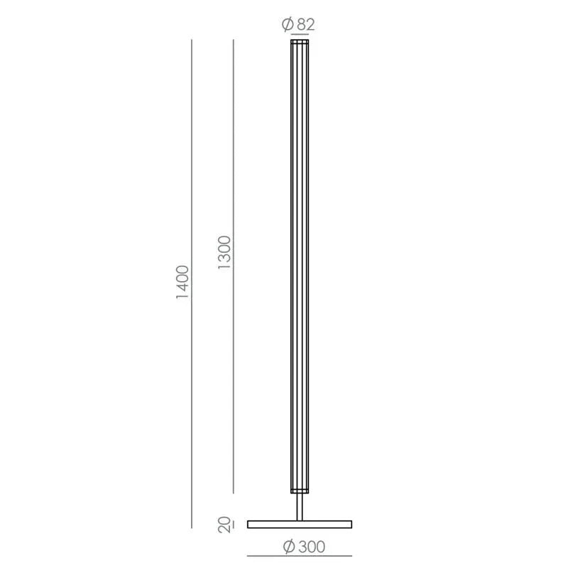 Aromas Del Campo Niro Floor Lamp | All Square Lighting