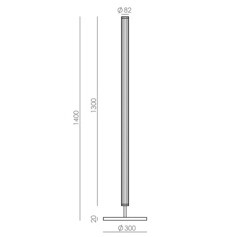 Aromas Del Campo Niro Floor Lamp | All Square Lighting