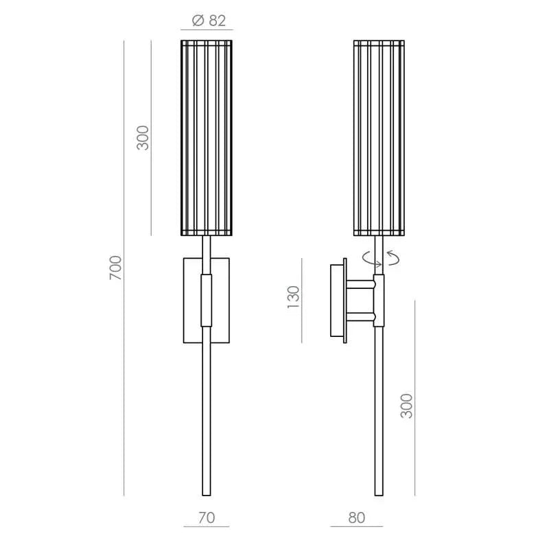 Aromas Del Campo Niro Wall Light | All Square Lighting