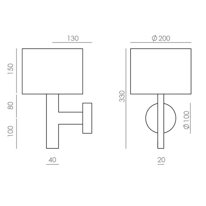 Aromas Del Campo Rems Wall Light | All Square Lighting