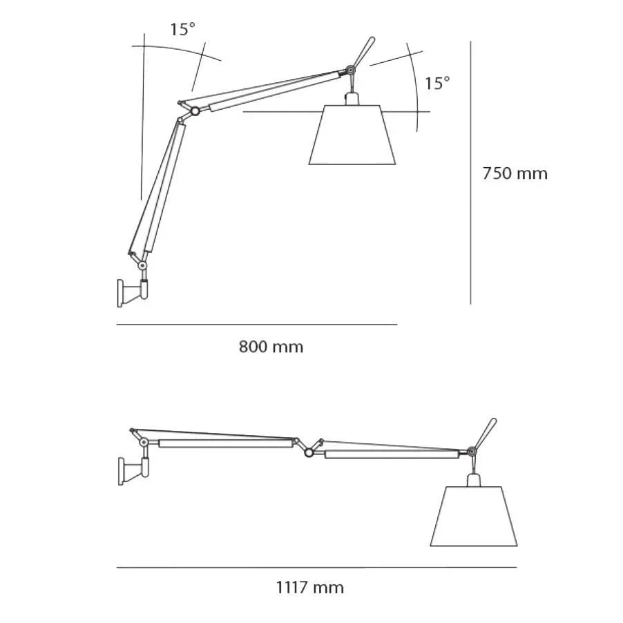 Artemide Tolomeo Basculante Wall Light | All Square Lighting