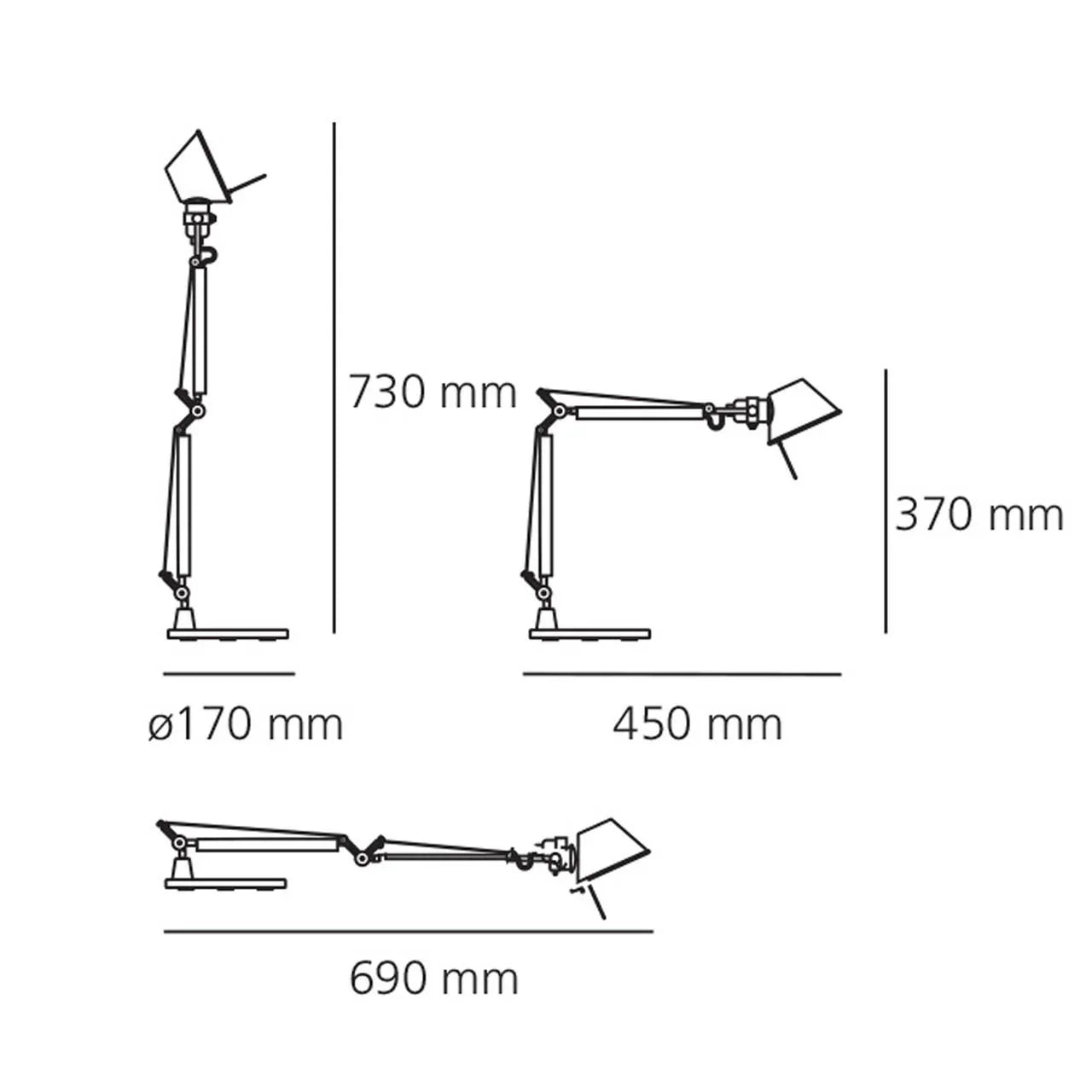 Artemide Tolomeo Micro Table Lamp | All Square Lighting