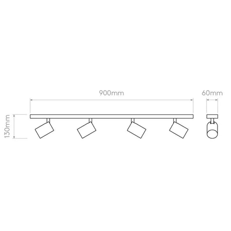 Astro Lighting Ascoli Four Bar Spotlight | All Square Lighting