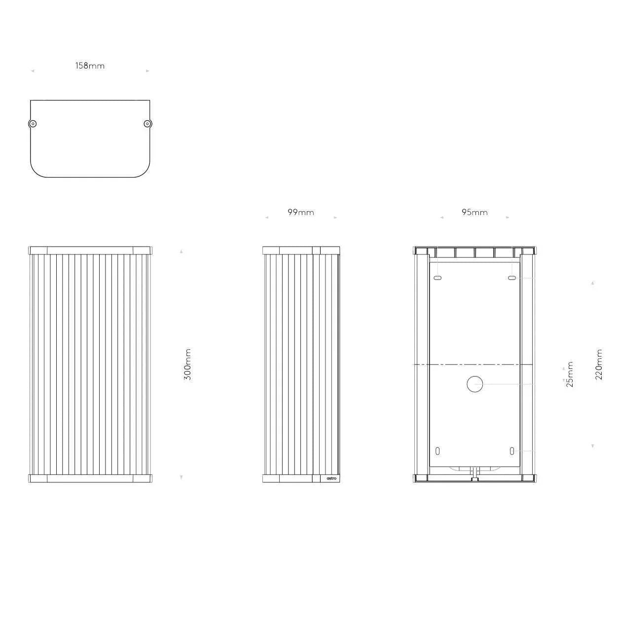 Astro Lighting Avignon Square 300 Wall Light | All Square Lighting