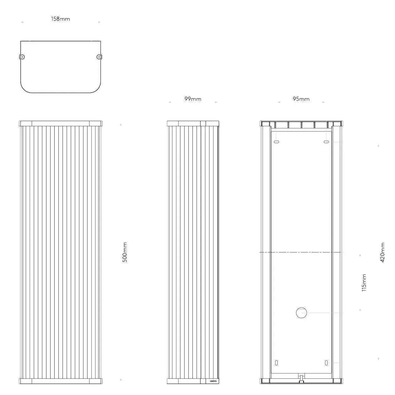 Astro Lighting Avignon Square 500 Wall Light | All Square Lighting