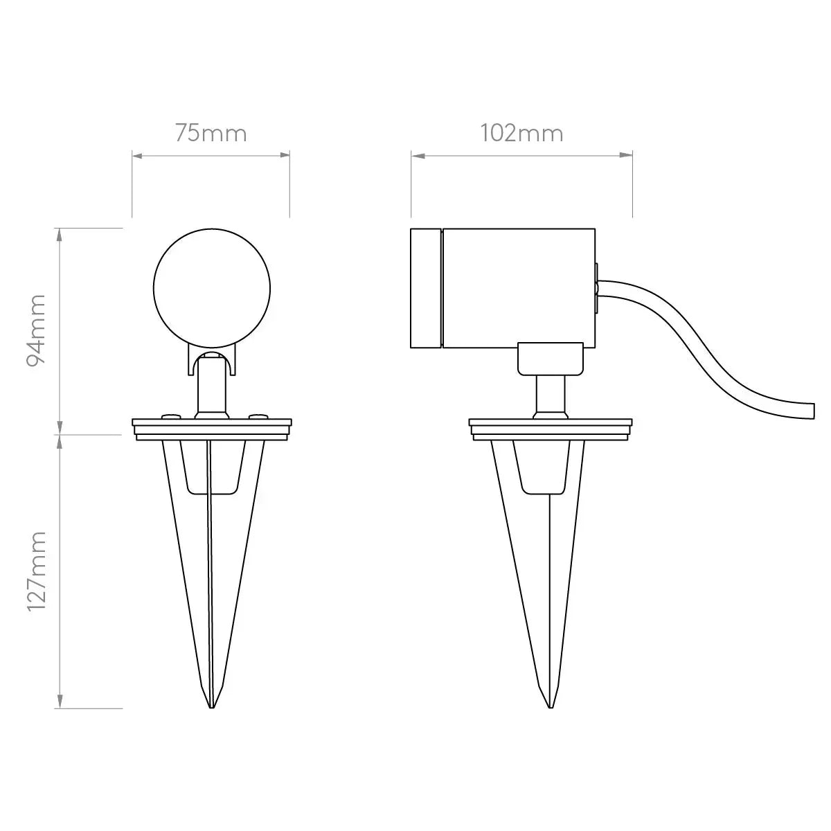 Astro Lighting Bayville Spike Spot 12V Light | All Square Lighting