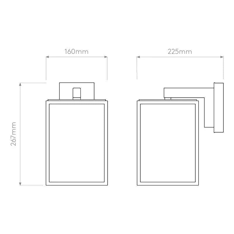 Astro Lighting Box Lantern 270 Wall Light | All Square Lighting