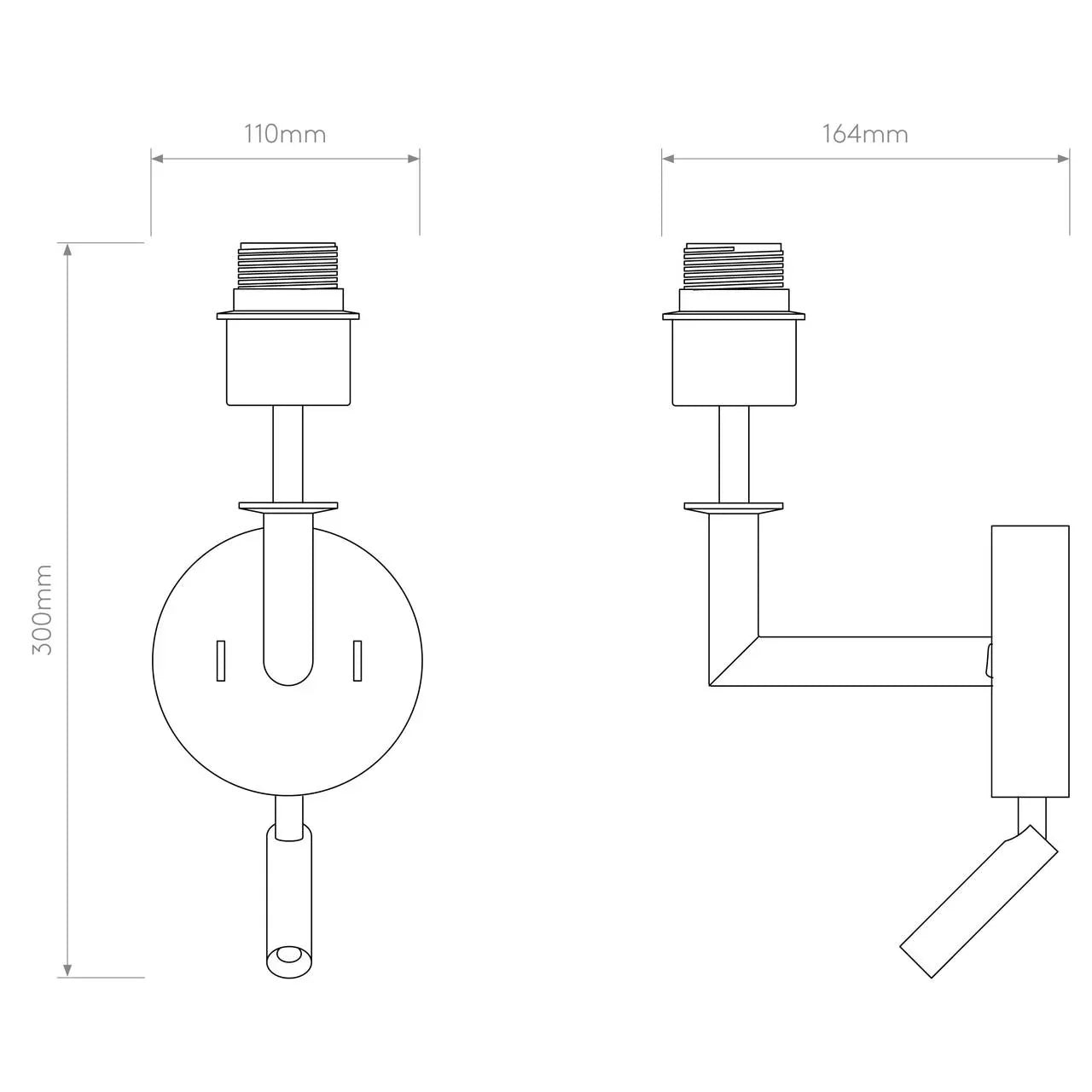 Astro Lighting Club Reader Wall Light | All Square Lighting