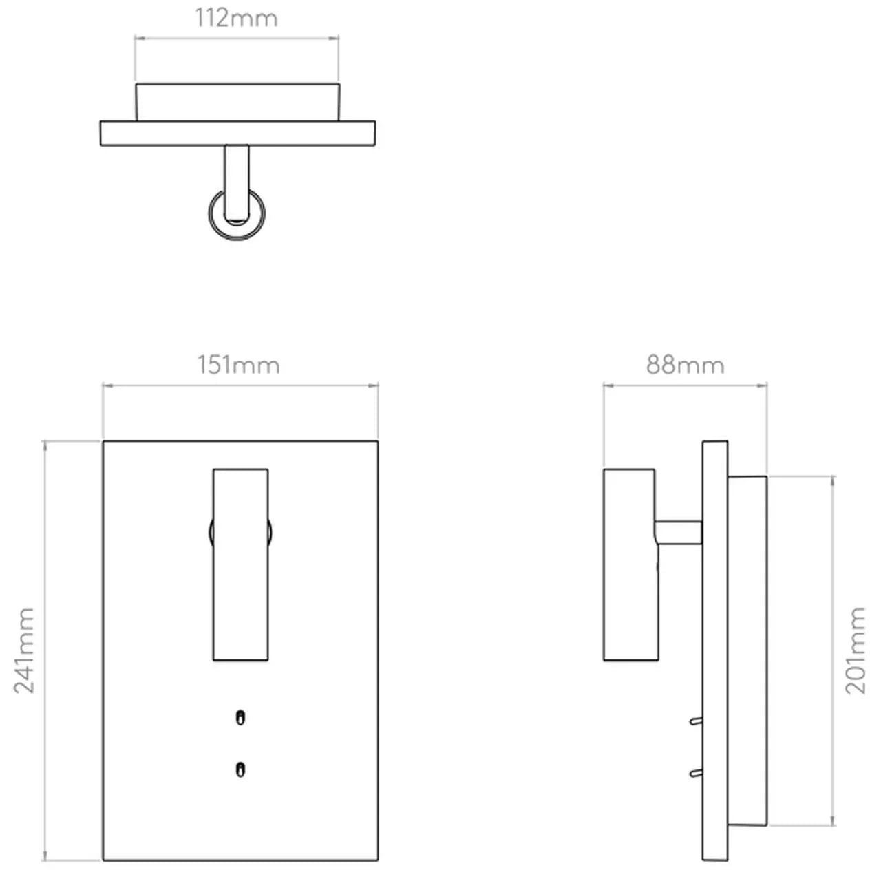 Astro Lighting Edge Reader Mini Wall Light | All Square Lighting