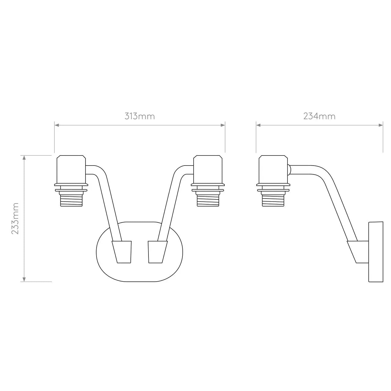 Astro Lighting Edward Twin Wall Light | All Square Lighting