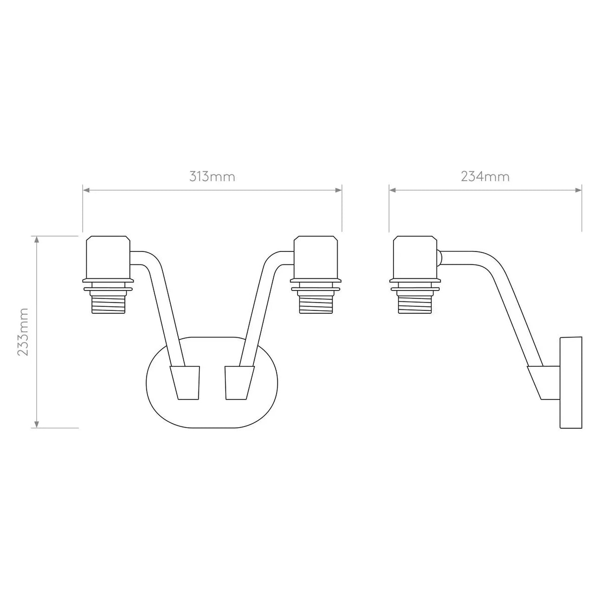 Astro Lighting Edward Twin Wall Light | All Square Lighting