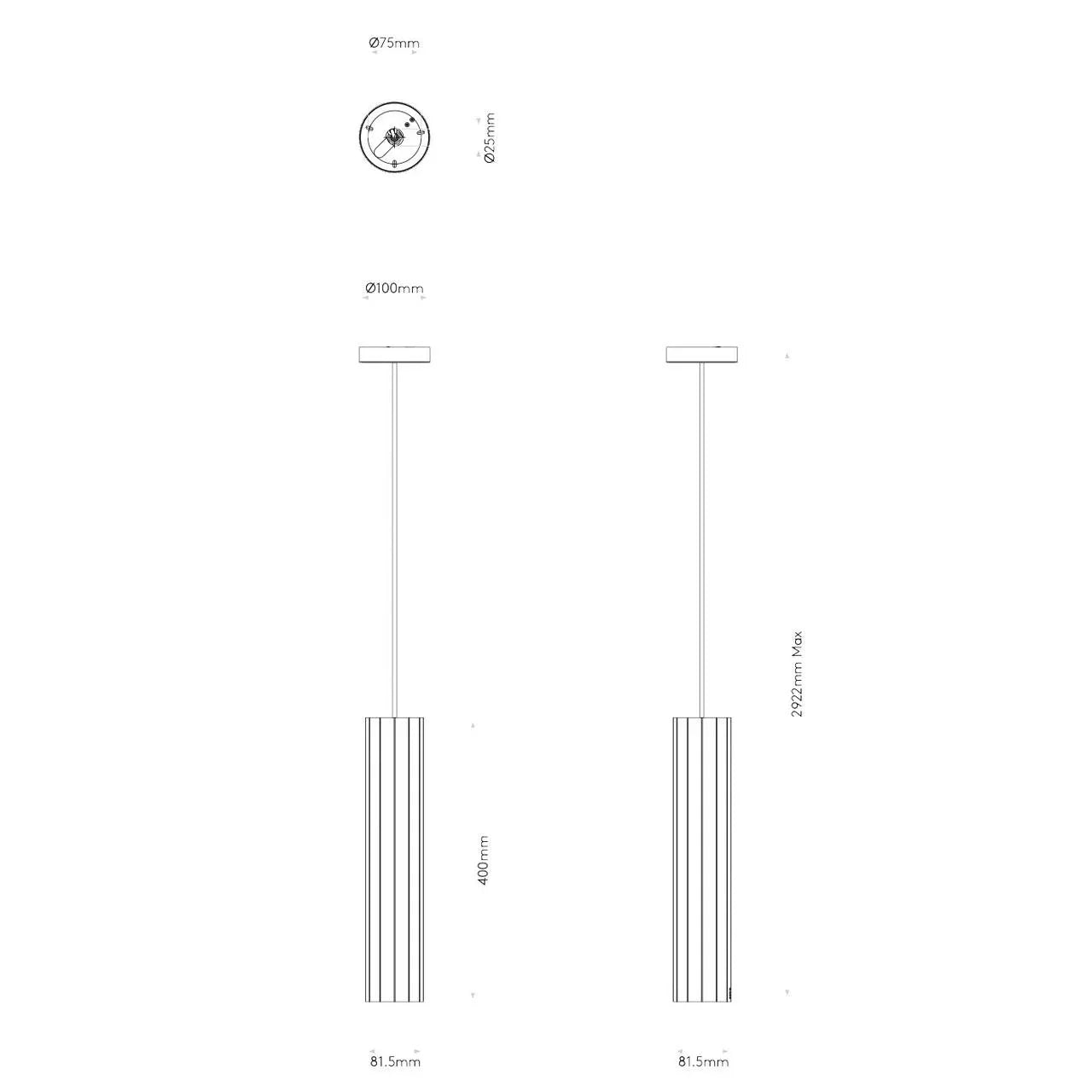 Astro Lighting Hashira Pendant Light | All Square Lighting