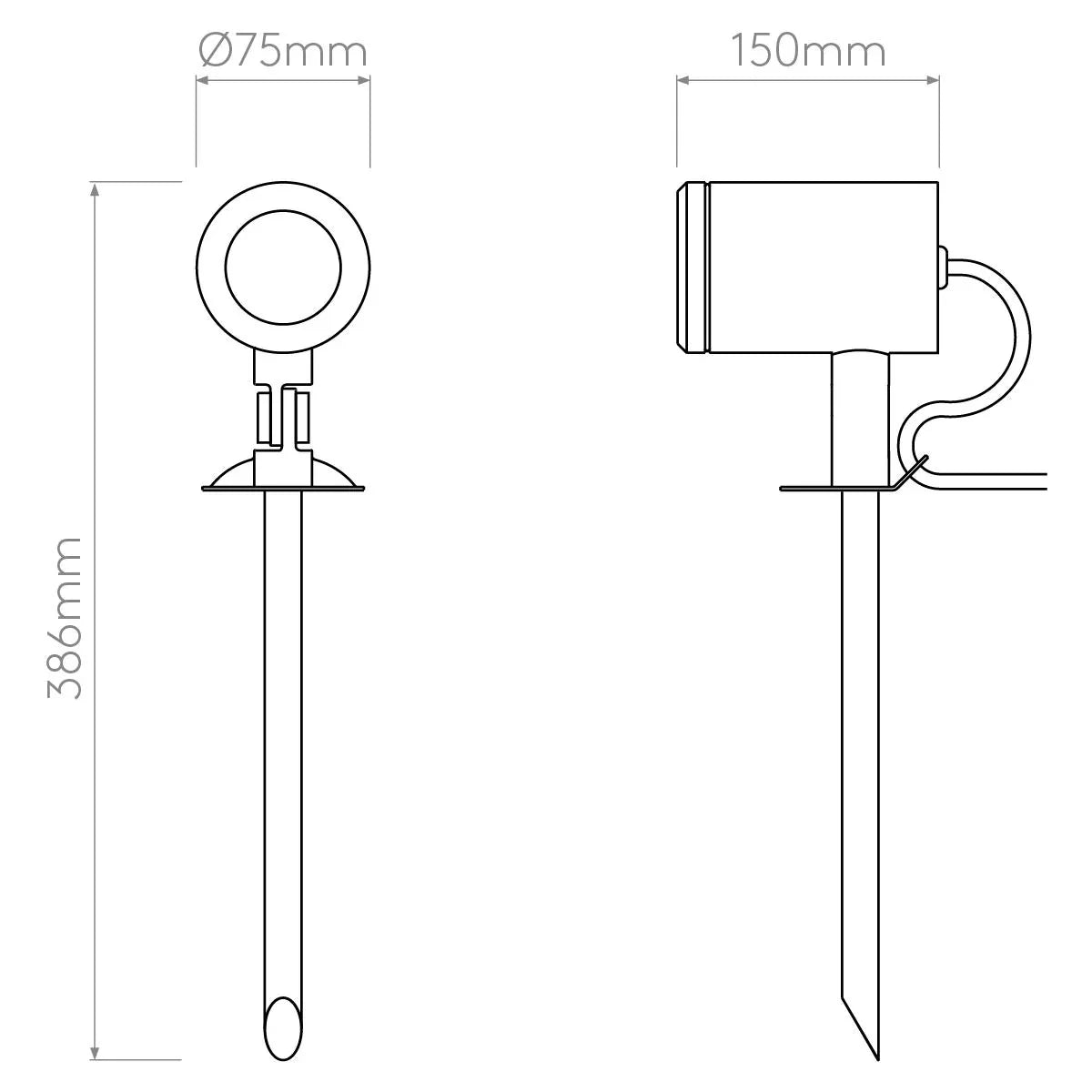 Astro Lighting Jura Spike Light | All Square Lighting