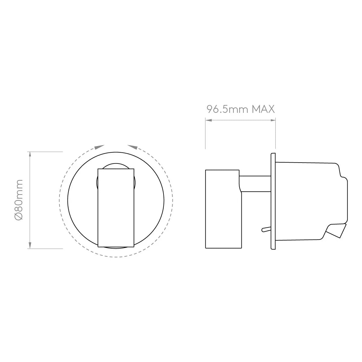 Astro Lighting Micro Recess Switched Spotlight | All Square Lighting