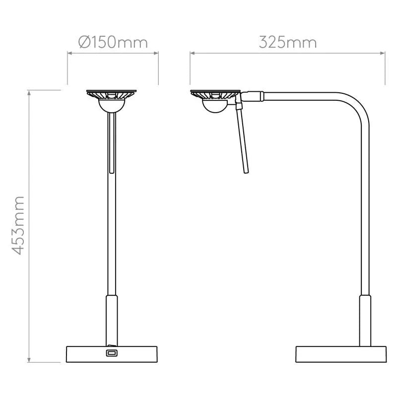 Astro Lighting Miura USB Desk lamp | All Square Lighting