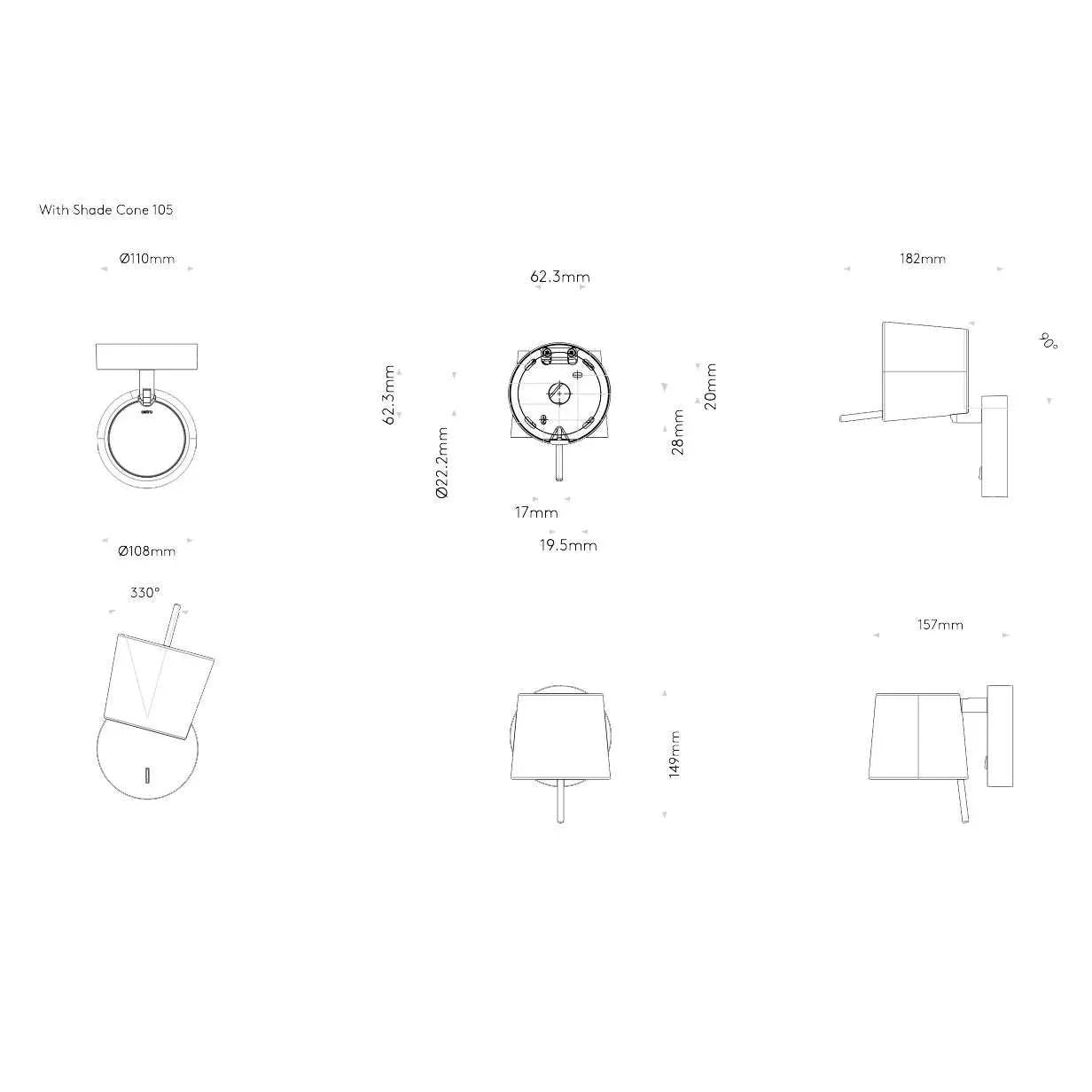 Astro Lighting Miura Wall Light | All Square Lighting