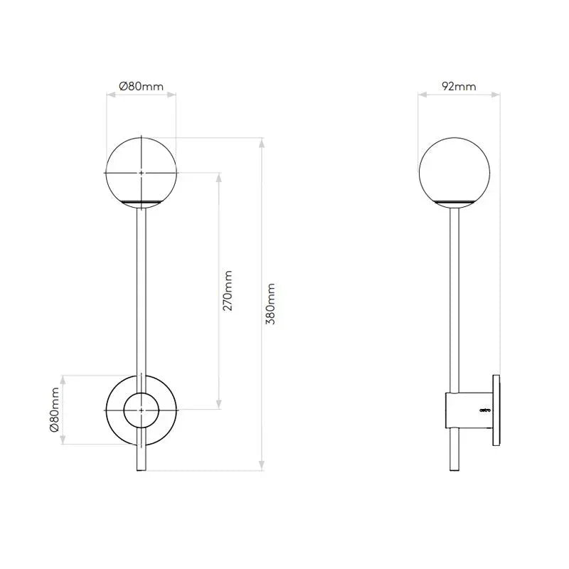 Astro Lighting Orb Single Wall Light | All Square Lighting