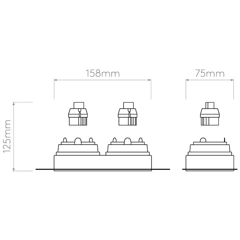 Astro Lighting Trimless Square Twin Adjustable Downlight | All Square Lighting