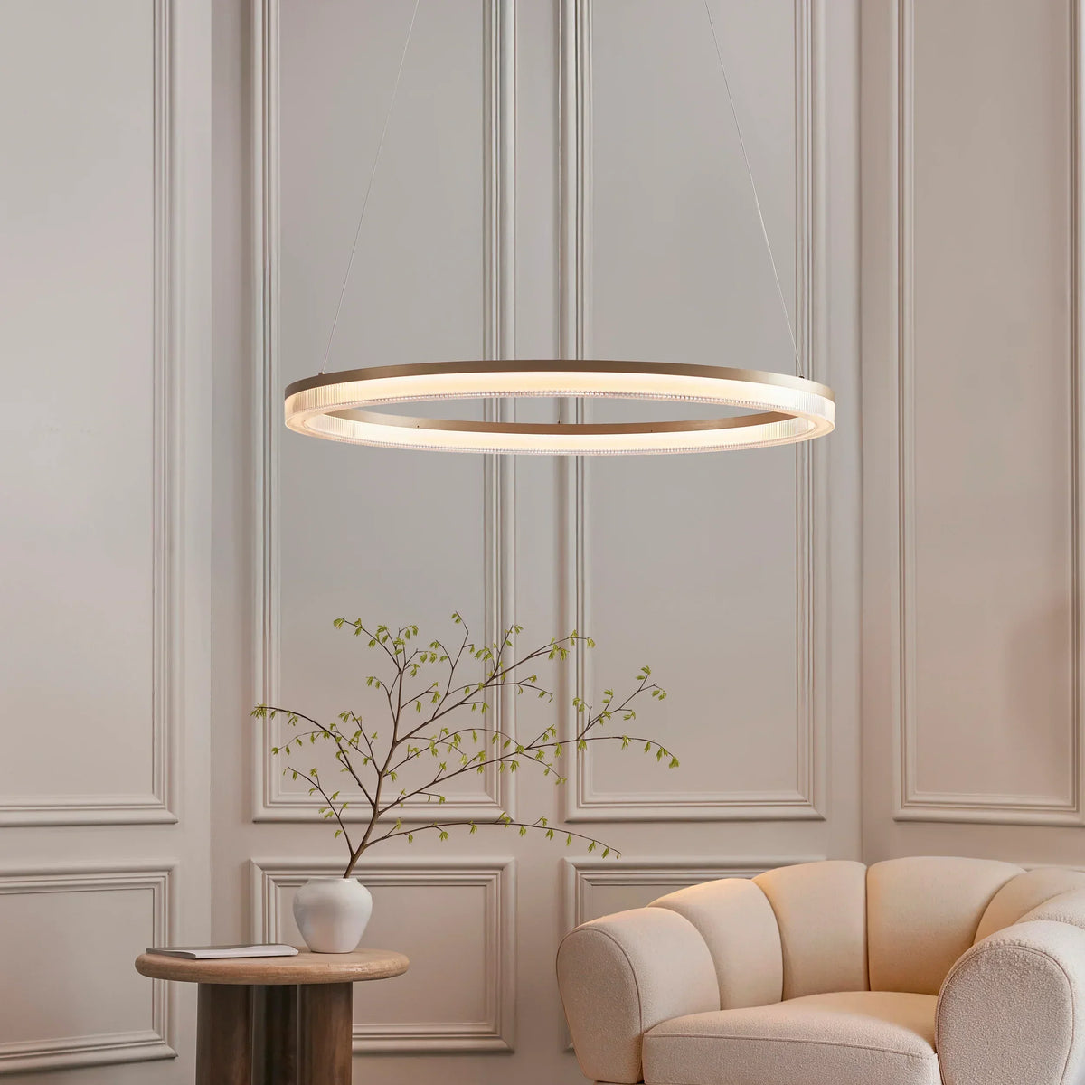 Helio Ripple Hoop Pendant Light
