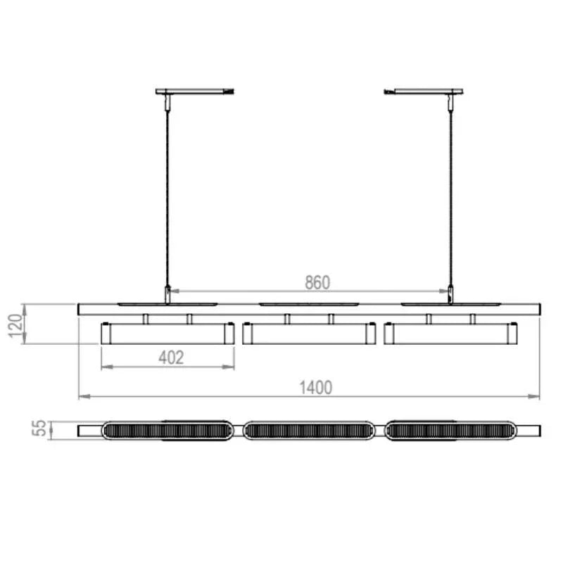 Bert Frank Colt Triple Pendant Light | All Square Lighting