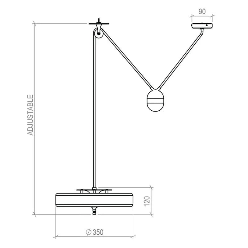 Bert Frank Revolve Rise & Fall Pendant Light | All Square Lighting