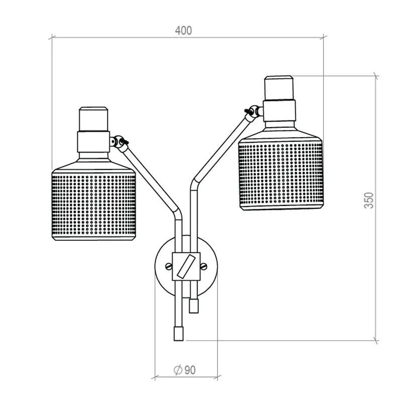 Bert Frank Riddle Double Wall Light | All Square Lighting