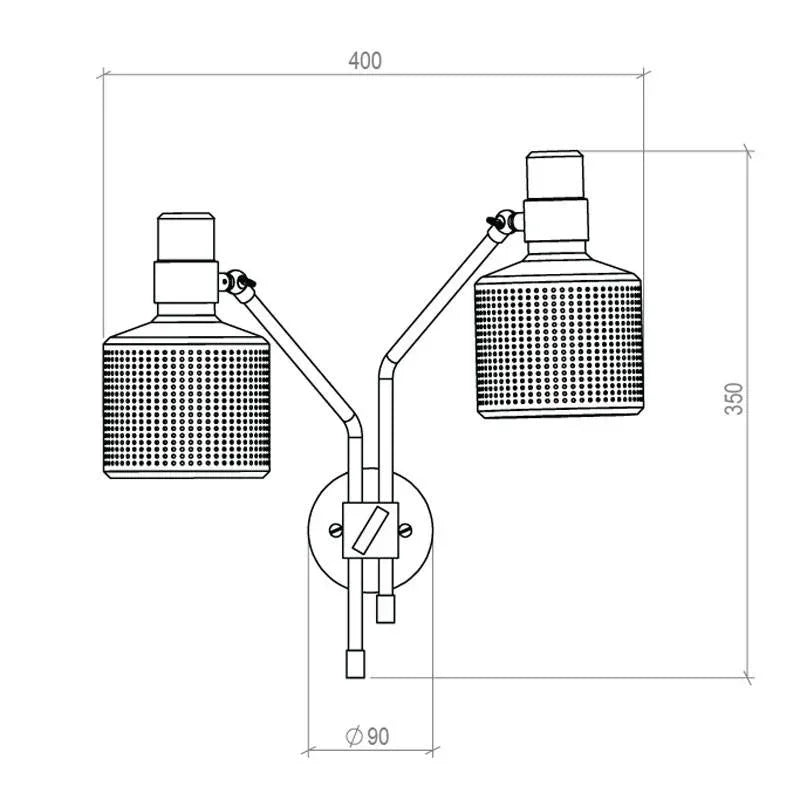 Bert Frank Riddle Double Wall Light | All Square Lighting