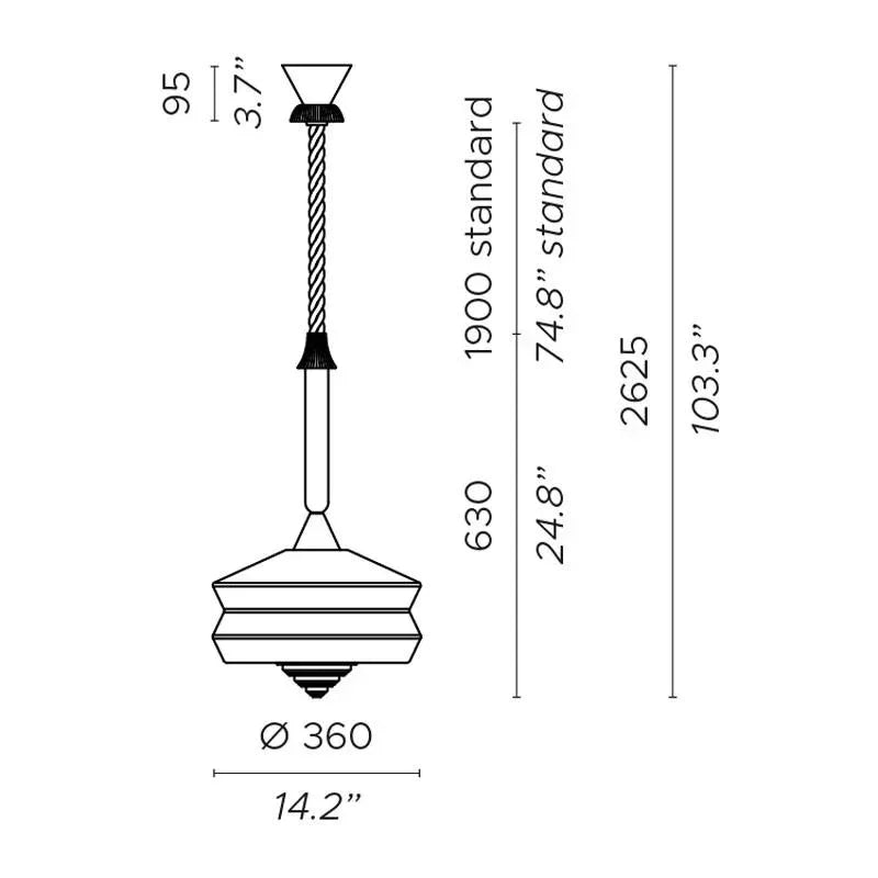 Contardi Calypso Antigua Outdoor Pendant Light | All Square Lighting