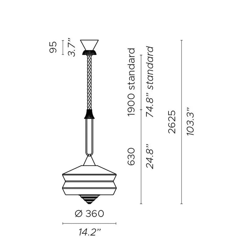 Contardi Calypso Antigua Pendant Light | All Square Lighting
