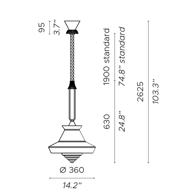Contardi Calypso Guadaloupe Pendant Light | All Square Lighting