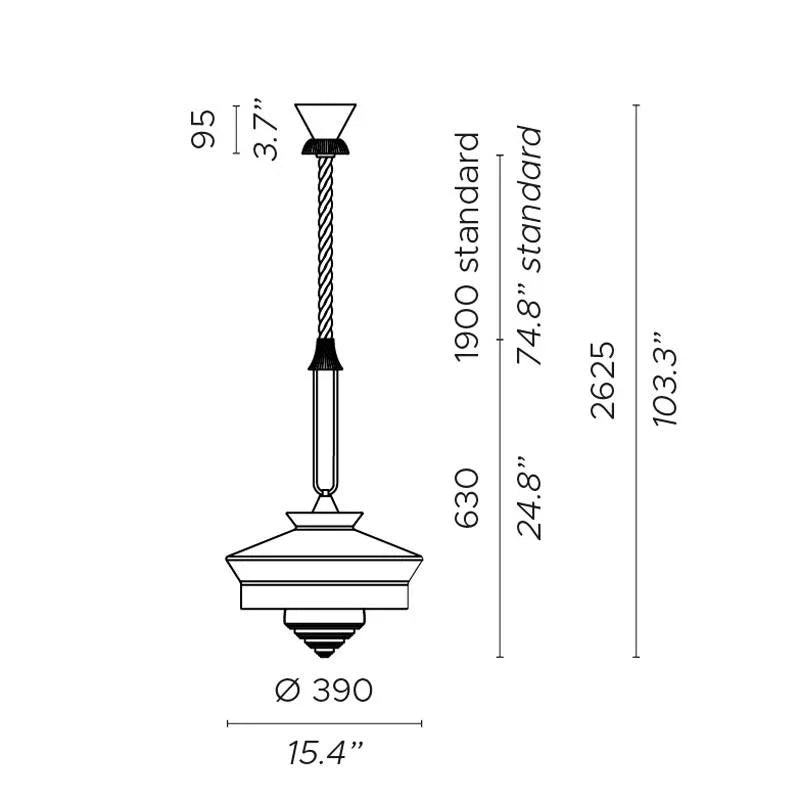 Contardi Calypso Martinique Pendant Light | All Square Lighting