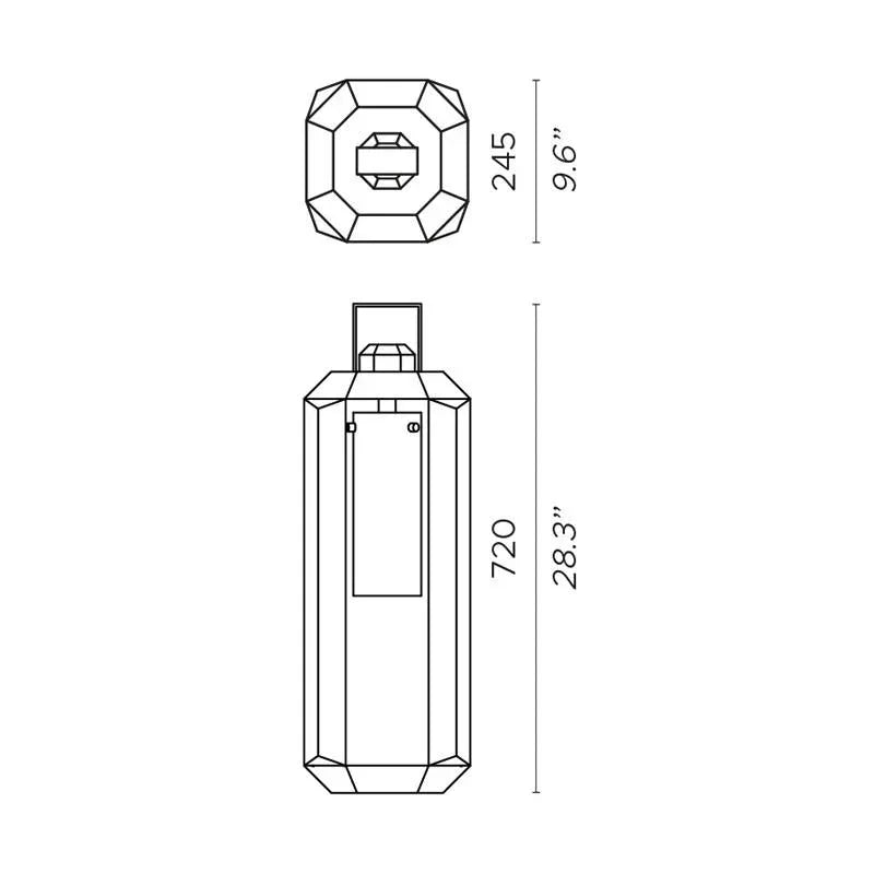 Contardi Cube Small Lantern Lamp | All Square Lighting