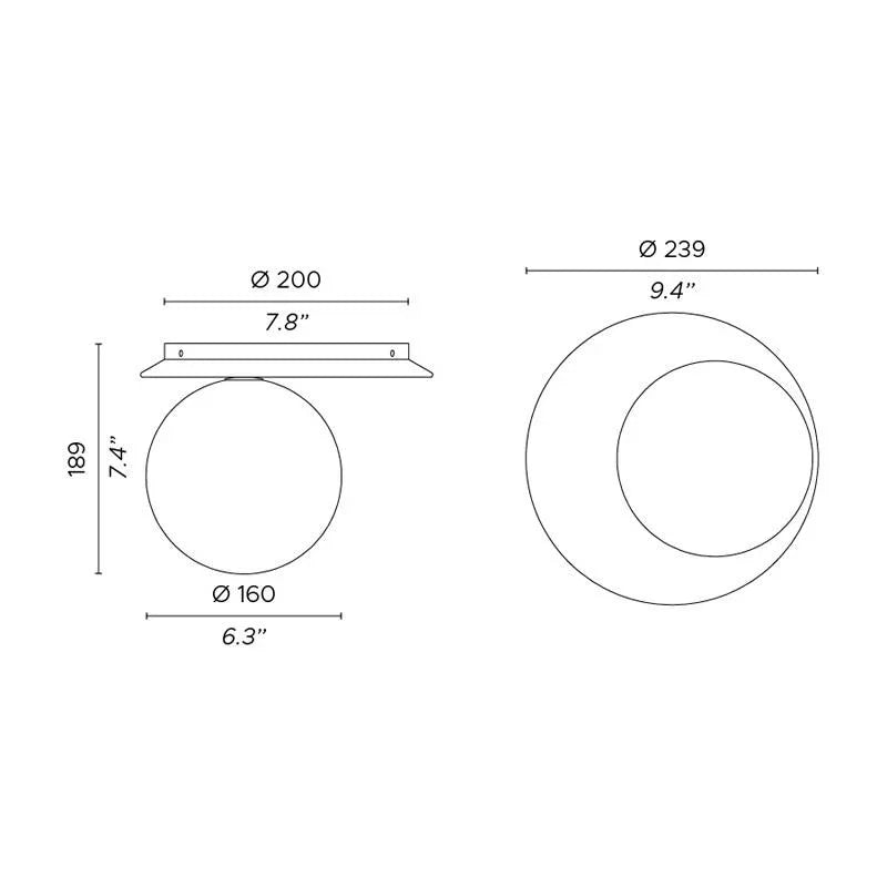 Contardi Emma Ceiling Light | All Square Lighting