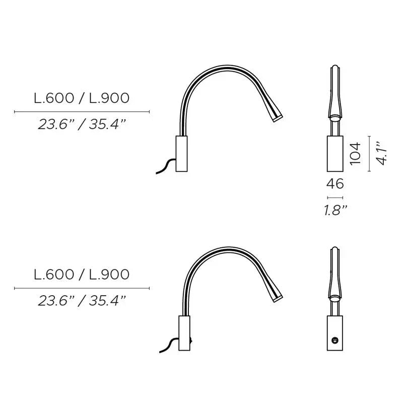 Contardi Flexiled L60 Wall Light | All Square Lighting
