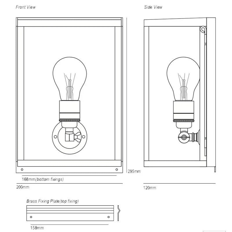 Original BTC Box Small Internal Glass Wall Light | All Square Lighting