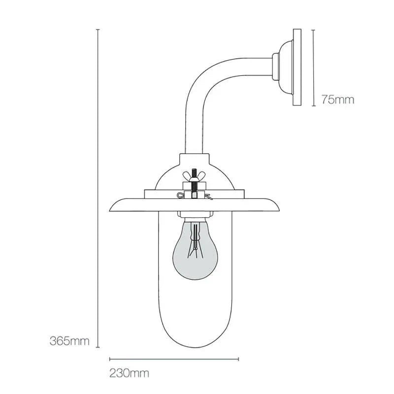 Original BTC Bracket 7685 Angle Wall Light | All Square Lighting