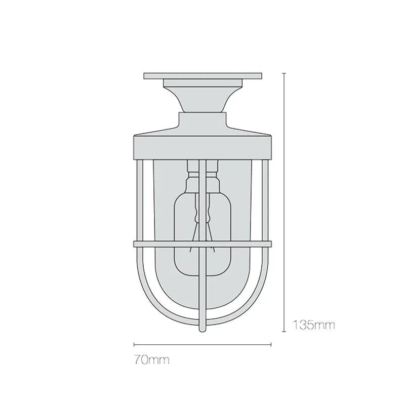Original BTC Miniature Ship’s Well Glass 7204 Ceiling Light | All Square Lighting