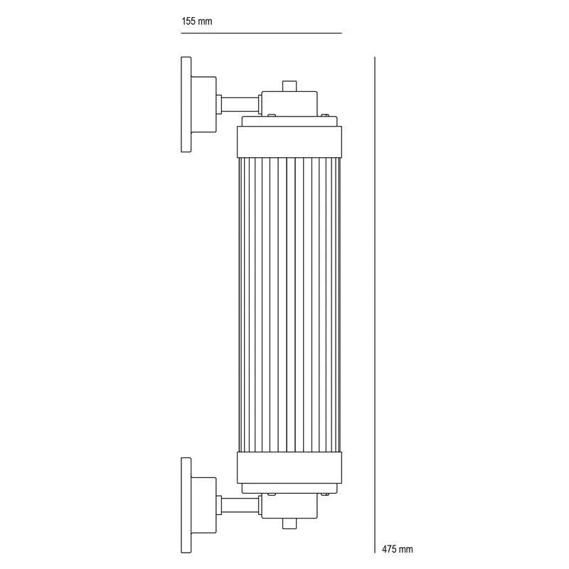 Original BTC Pillar Offset LED Wall Light | All Square Lighting