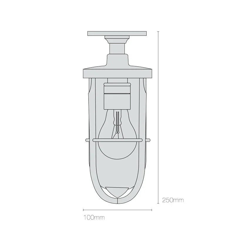 Original BTC Ship’s Well Glass 7204 Ceiling Light | All Square Lighting