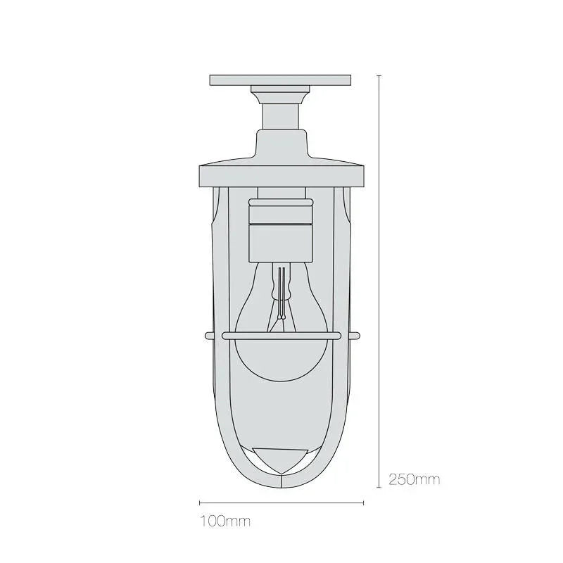 Original BTC Ship’s Well Glass 7204 Ceiling Light | All Square Lighting