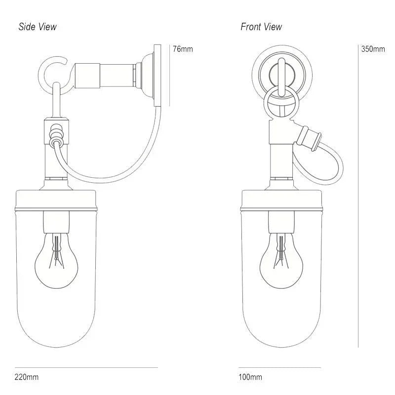 Original BTC Well Glass Wall Light | All Square Lighting