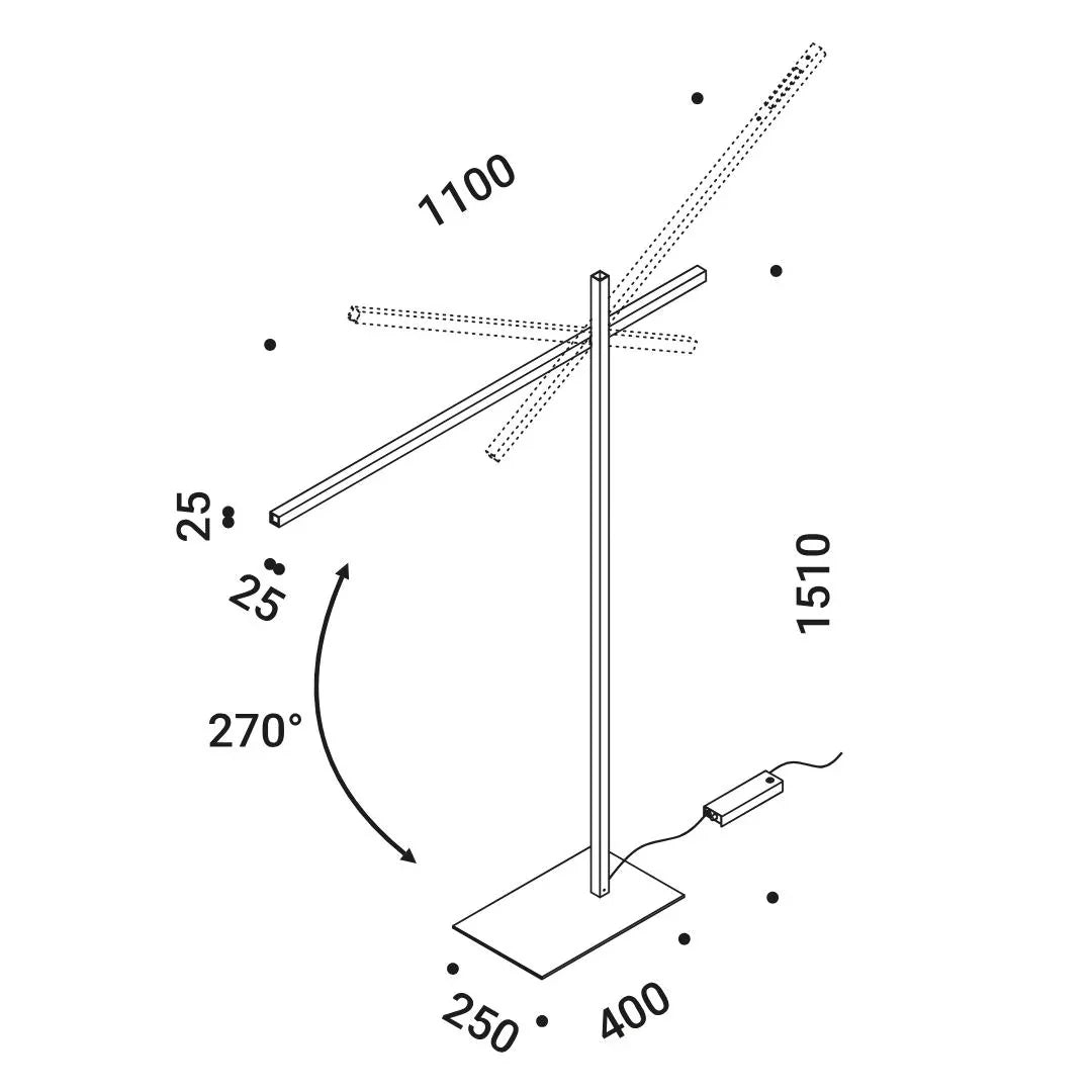 Davide Groppi Hashi Floor Lamp | All Square Lighting