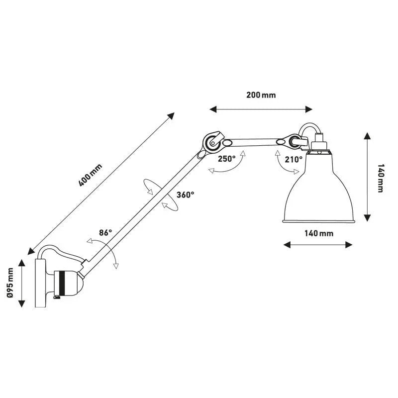 DCW Editions N°304 L40 Wall Light | All Square Lighting