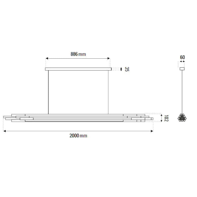 DCW Editions ORG 2000 Horizontal Pendant Light | All Square Lighting