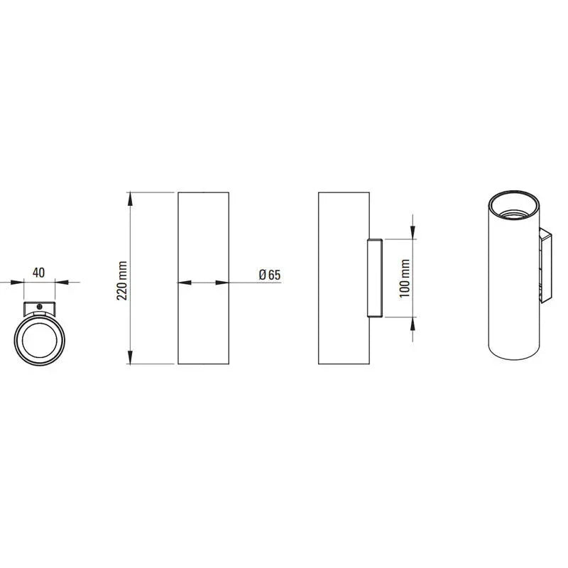 DCW Editions Tobo W65 Wall Light | All Square Lighting