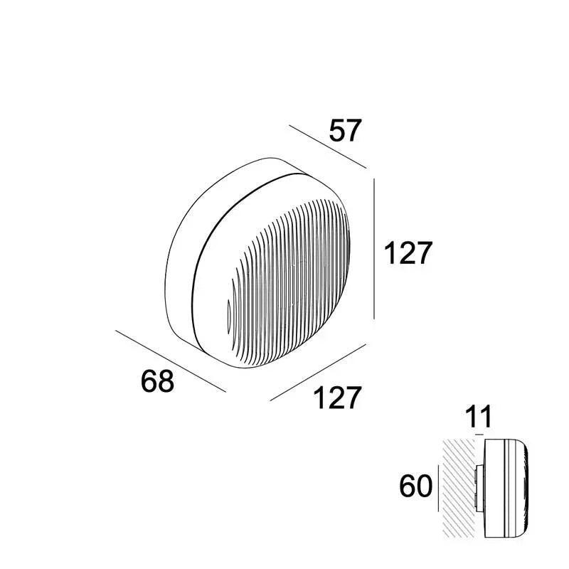 Delta Light Nebbia 12 Wall Light | All Square Lighting
