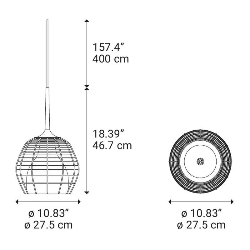 Diesel Living Cage Small Pendant Light | All Square Lighting