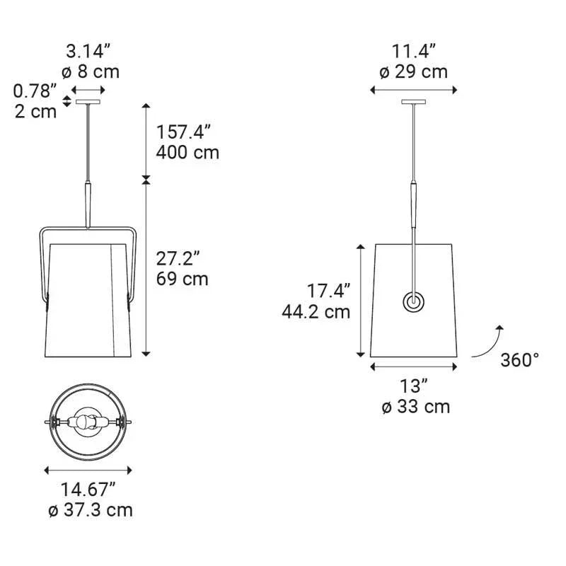 Diesel Living Fork Large Pendant Light | All Square Lighting