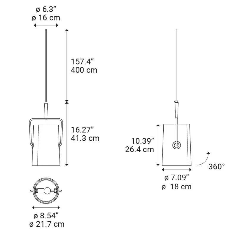 Diesel Living Fork Small Pendant Light | All Square Lighting